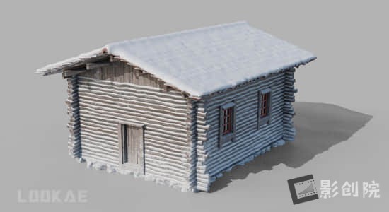 Blender插件-三维小木屋生成器 Cottage Generator Setup for Geometrynodes V1-影创院