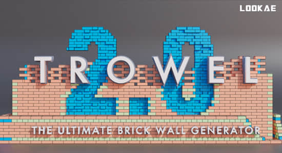 Blender插件-三维砖墙生成器 Trowel V2.5 – The Ultimate Brick Wall Generator-影创院
