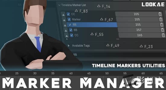 Blender插件-时间轴标记管理器 Marker Manager V1.0.0-影创院