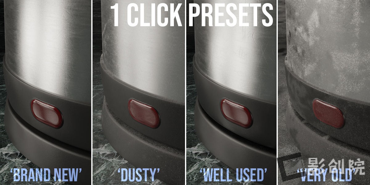 Blender插件-一键快速给模型添加材质纹理细节 Smudgr Pro – 1 Click Photorealism-LookAE.com Blender插件-一键快速给模型添加材质纹理细节 Smudgr Pro – 1 Click Photorealism