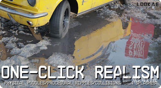 Blender插件-一键生成真实路面水坑特效 Physical Puddles Pro V4.2-影创院