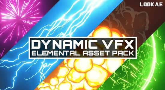 Blender预设-动漫卡通烟雾火焰闪电能量粒子特效资产 Dynamic VFX v2.1+使用教程-影创院