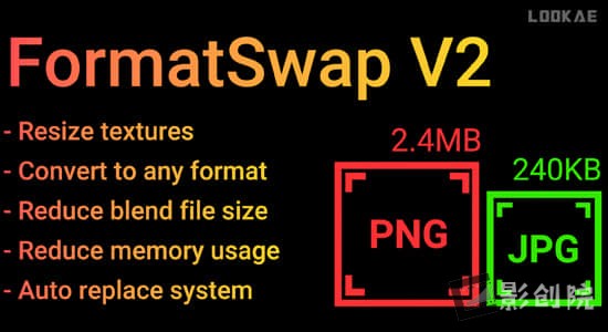 材质贴图格式转换Blender插件 Formatswap V2.0.2 – Texture Converter-影创院
