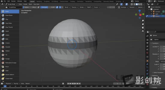 雕刻模式选区隐藏Blender插件 Selection To Mask-影创院