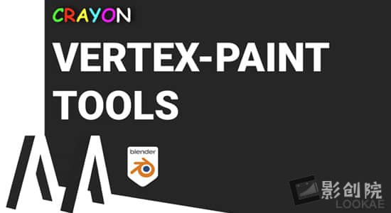 顶点贴图绘制Blender插件 Crayon V2.0.6 Vertex Paint-影创院