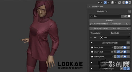 服装布料模拟制作Blender插件 Garment Tool v1.26 + 使用教程-影创院