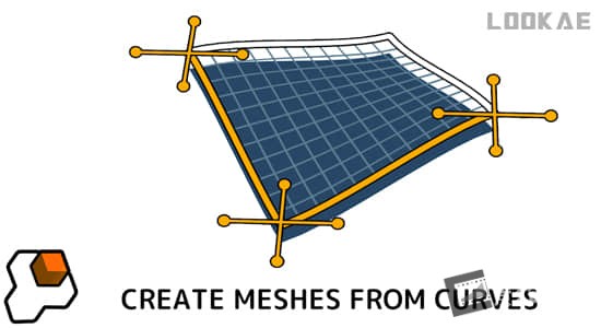 根据线条自动生成面片Blender插件 Curves To Mesh V2.8-影创院