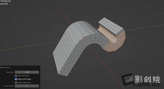 模型弯曲细分网格效果器Blender插件 Simple Bend v2.1.8-影创院