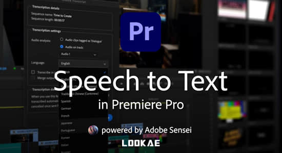 PR插件-语音说话对白转时间轴字幕工具 Speech to Text for Premiere Pro 2022 Win-影创院