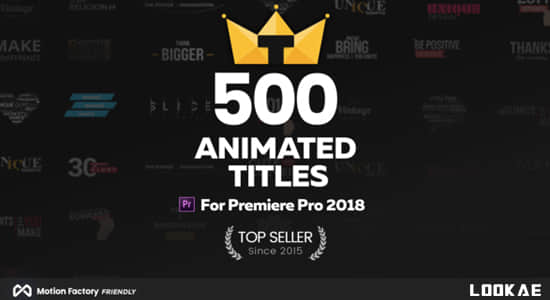 PR脚本-500种现代时尚动态文字标题排版动画 TypoKing-影创院