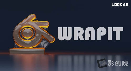 轻松创建塑料包装效果Blender插件 WrapIt V1.0-影创院