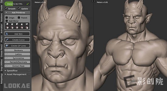 三维模型雕刻建模Blender插件 SpeedSculpt V0.2.4+使用教程-影创院