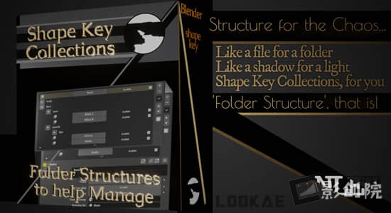 形态键整理Blender插件 Shape Key Collections V2.00-影创院