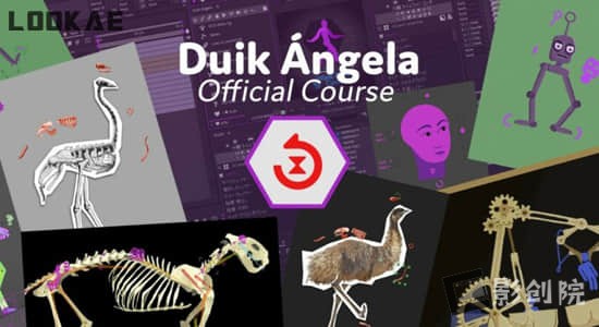 中文版二维卡通角色骨骼绑定MG动画工具AE脚本 Duik Angela 17.1.15 Win/Mac-影创院