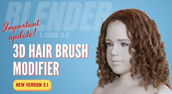 Blender插件-三维毛发笔刷头发制作 3D Hair Brush V4.7.1-影创院
