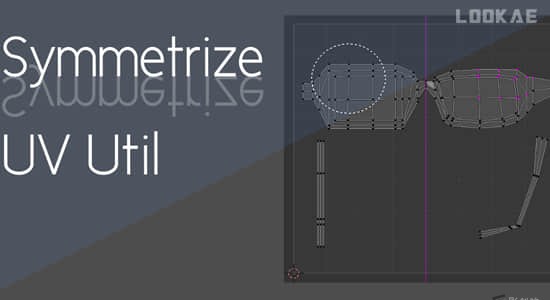 UV贴图对称处理编辑Blender插件 Symmetrize Uv Util 1.5.0-影创院