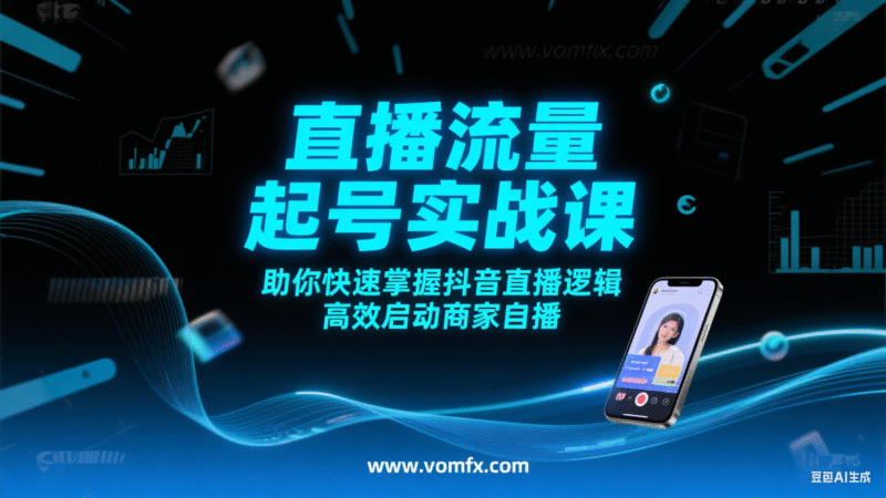 直播流量起号实战课，助你快速掌握抖音直播逻辑，高效启动商家自播-创富院