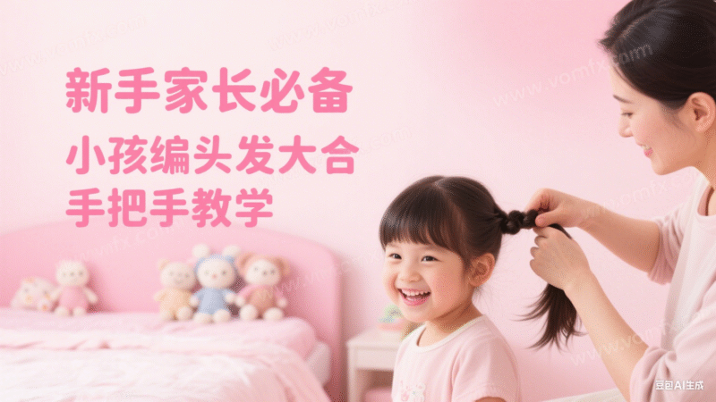 新手家长必备小孩编头发大合手把手教学-创富院