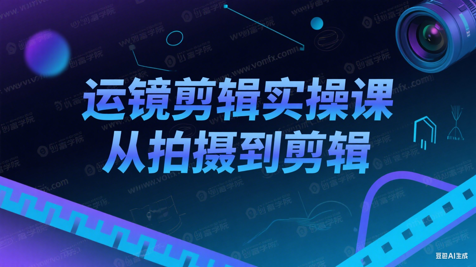 运镜剪辑实操课 从拍摄到剪辑-创富院