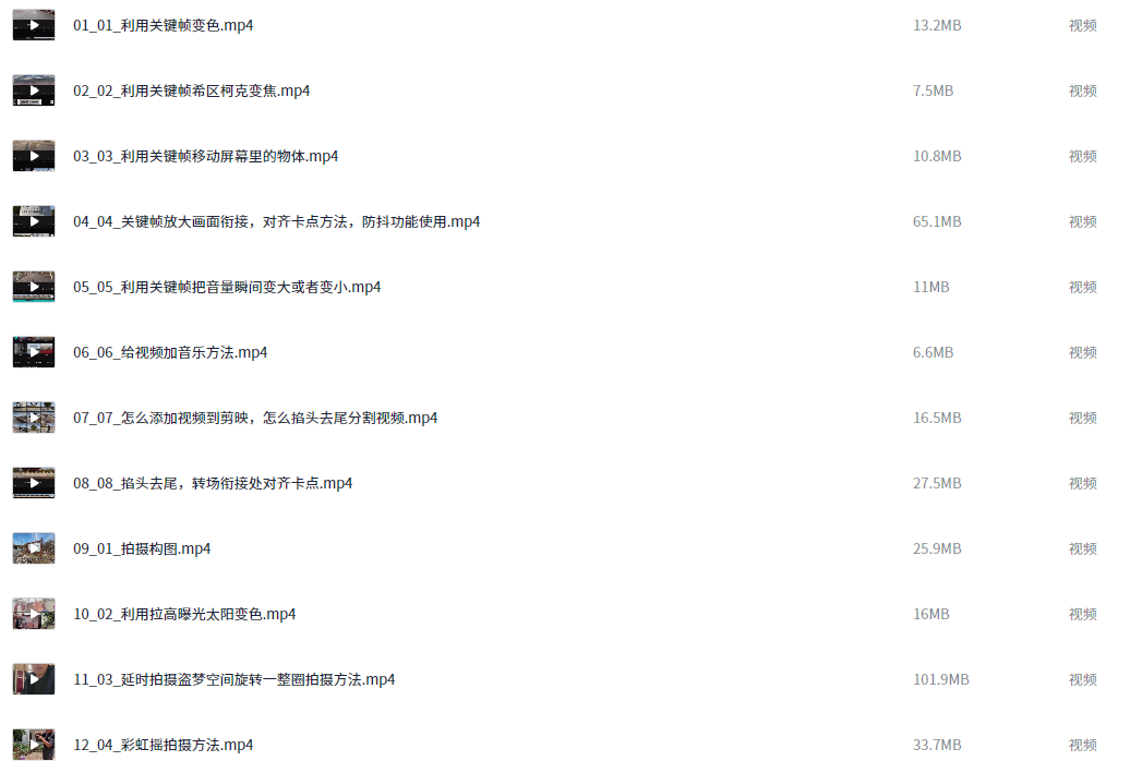 170节技术流运镜拍摄课程，打造你的视觉大片