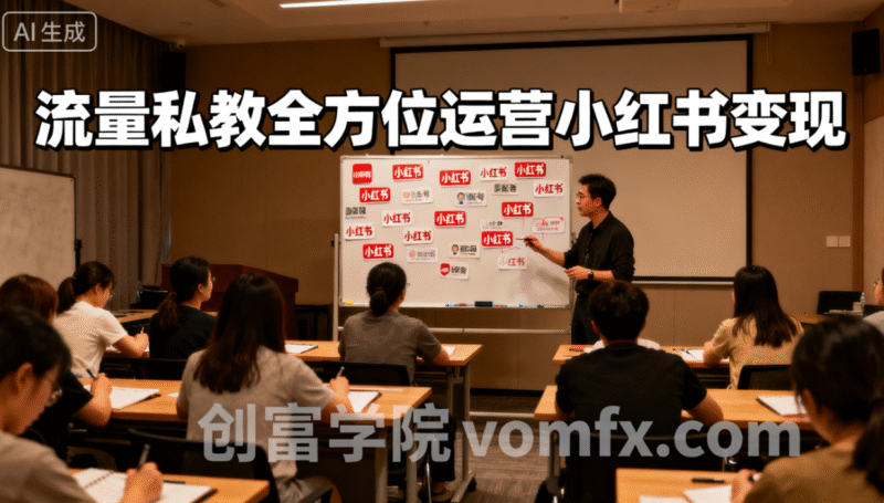 流量私教全方位运营小红书变现-创富院