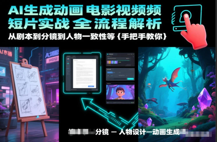 AI生成动画电影视频短片实战全流程解析，从剧本到分镜到人物一致性等手把手教你-创富院