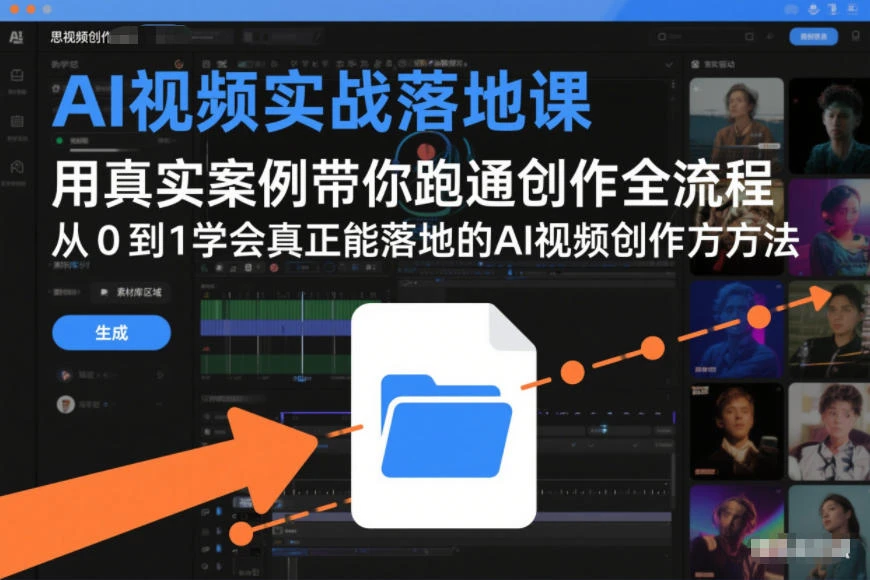 【精】AI视频实战落地课，用真实案例带你跑通创作全流程，从0到1学会真正能落地的AI视频创作方法-创富院