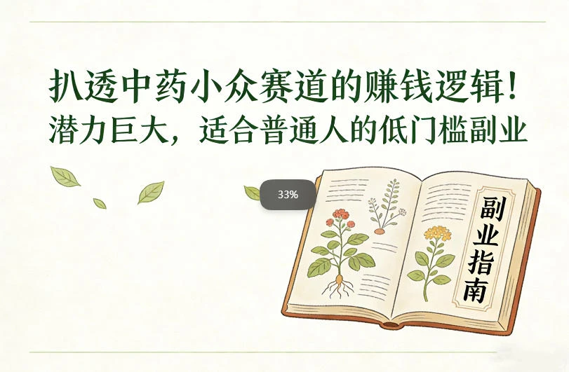 扒透中药小众赛道的賺米逻辑,潜力巨大,适合普通人的低门槛副业-创富院