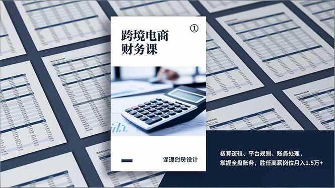 （17036期）跨境电商财务课，核算逻辑、平台规则、账务处理，掌握全盘账务，胜任高薪岗位月入1.5万+-创富院