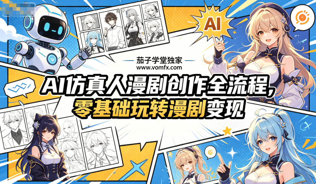 AI 漫剧从 0 到 1 实战课程|爆款小说改写 + 配音剪辑 + 漫剧制作 + 全流程变现教程
