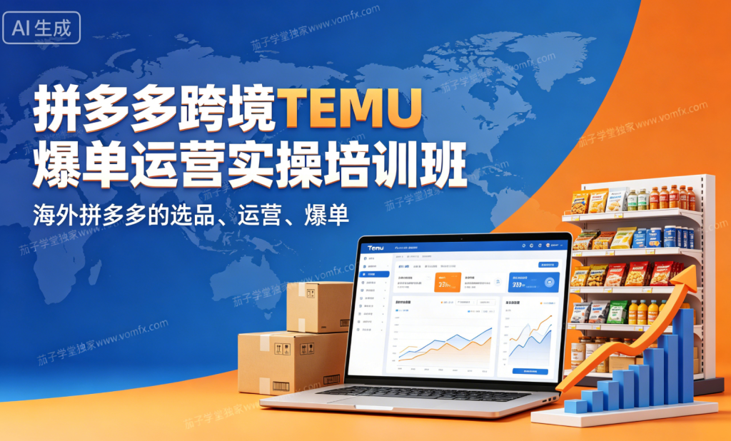 拼多多跨境TEMU爆单运营实操培训班,海外拼多多的选品、运营、爆单