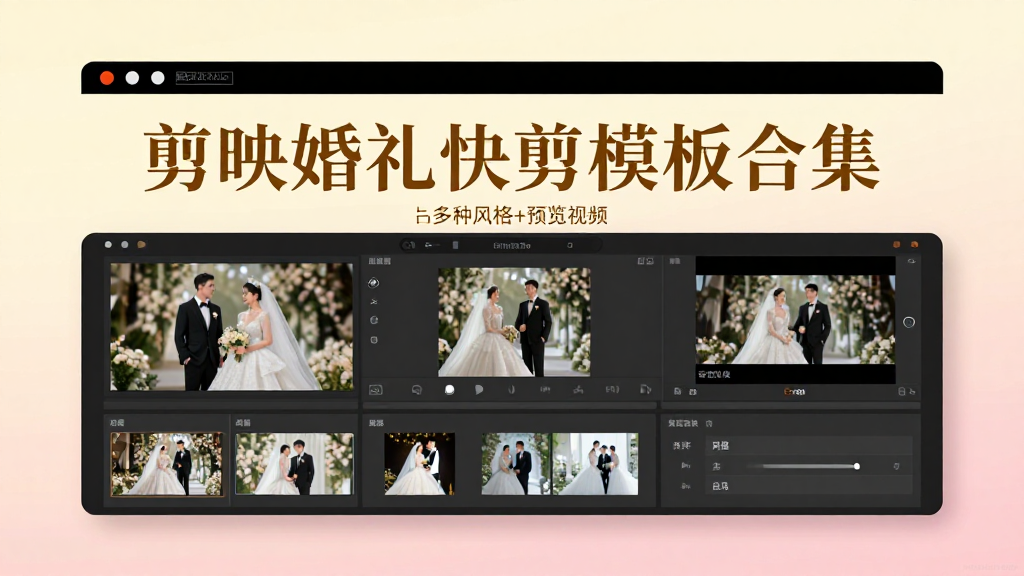 剪映婚礼快剪模板合集|中式纪实唯美多款婚礼草稿附带预览视频素材文件