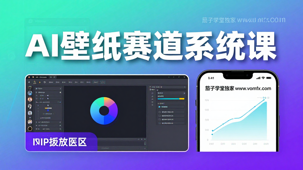 AI 壁纸赛道系统课|零基础 AI 壁纸制作起号引流变现全套实操教程