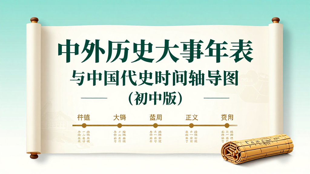 初中历史复习资料｜中外大事年表中国古代史时间轴思维导图电子版合集