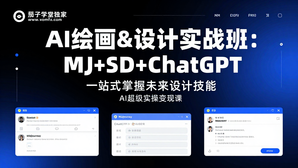 AI 绘画 & 设计实战班|MJ+SD+ChatGPT 全套 AI 设计实操变现系统课程