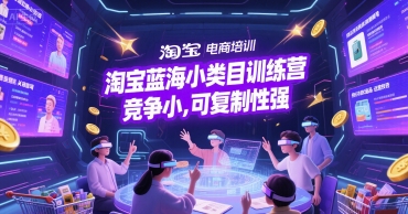 淘宝蓝海小类目训练营， 竞争小，可复制性强-创富院