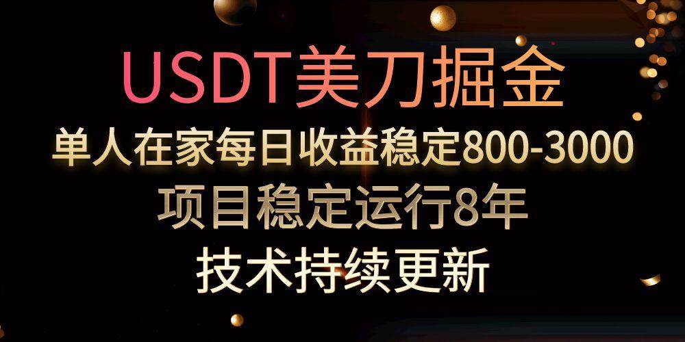 （15527期）USDT美刀掘金，单人每日收益800-3000，稳定运行8年-创富院