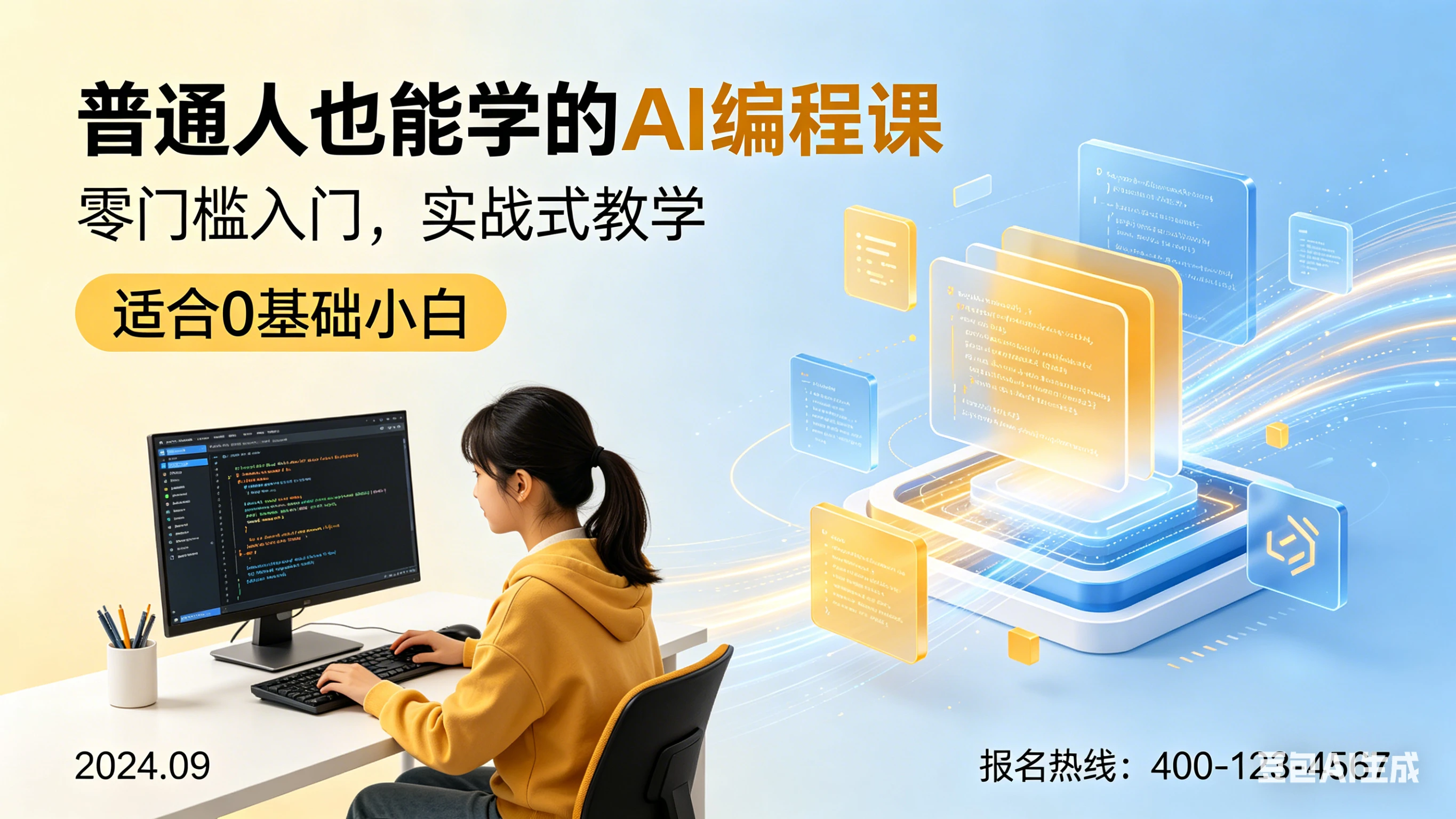 【精】大桶·普通人也能学的AI编程课,零门槛入门,实战式教学 【精】大桶·普通人也能学的AI编程课,零门槛入门,实战式教学