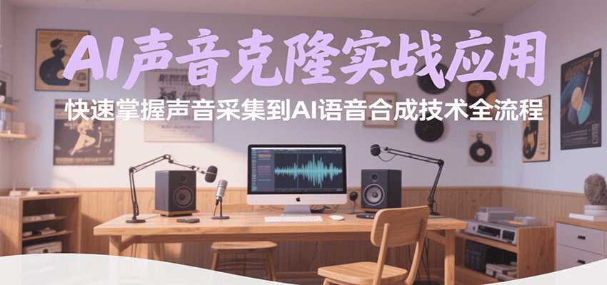 AI声音克隆实战应用，快速掌握声音采集到AI语音合成技术全流程-创富院
