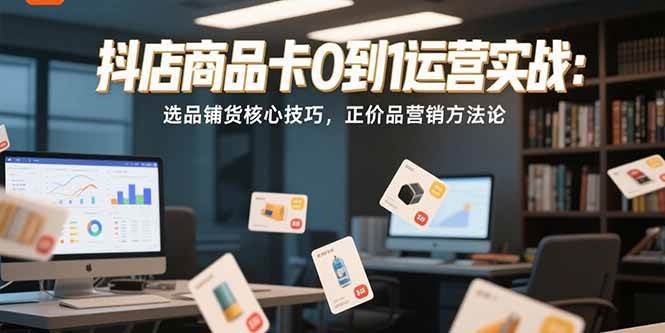 （15329期）抖店商品卡0到1运营实战：选品铺货核心技巧，正价品营销方法论-创富院