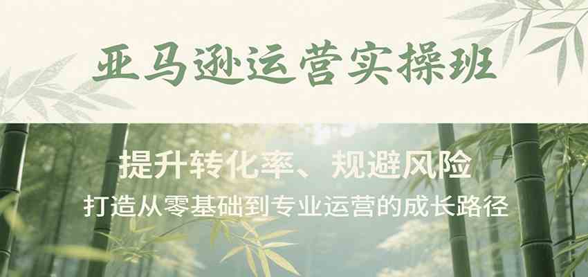 亚马逊运营实操班，提升转化率、规避风险，打造从零基础到专业运营的成长路径-创富院