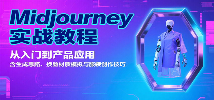 Midjourney实战教程：从入门到产品应用，含生成思路、换脸材质模拟与服装创作技巧-创富院