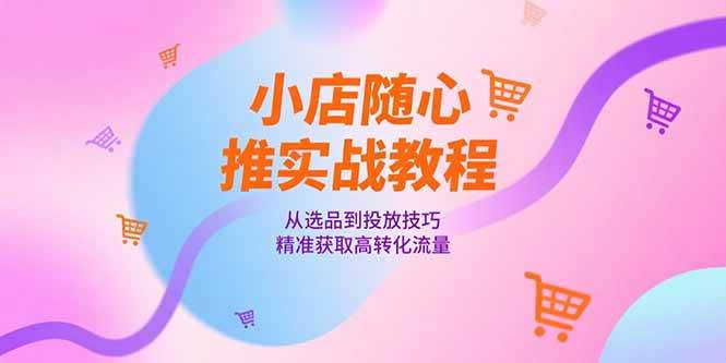 （15205期）小店随心推实战教程，从选品到投放技巧，精准获取高转化流量-创富院