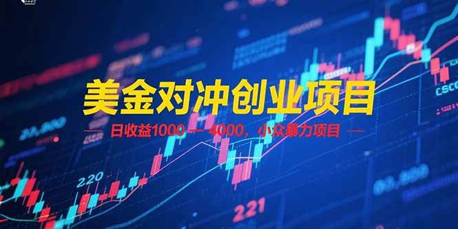 （15187期）美金对冲创业项目，日收益 1000 – 4000，小众暴力项目-影创院