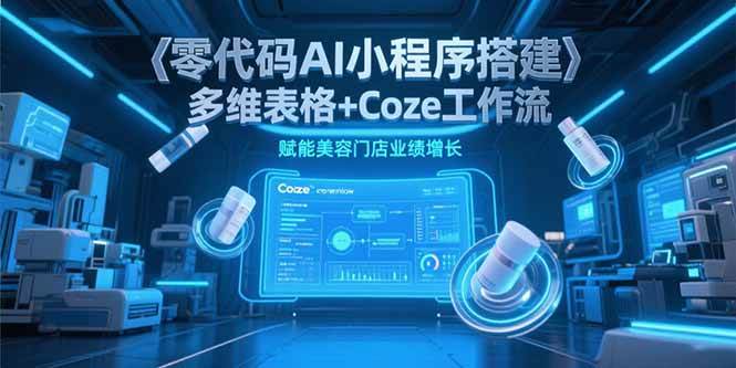 （15239期）零代码AI小程序搭建，多维表格+Coze工作流，赋能美容门店业绩增长-创富院