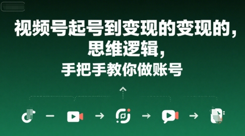 视频号起号到变现的思维逻辑，手把手教你做账号-创富院