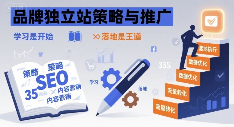品牌独立站策略与推广，学习是开始，落地是王道-创富院