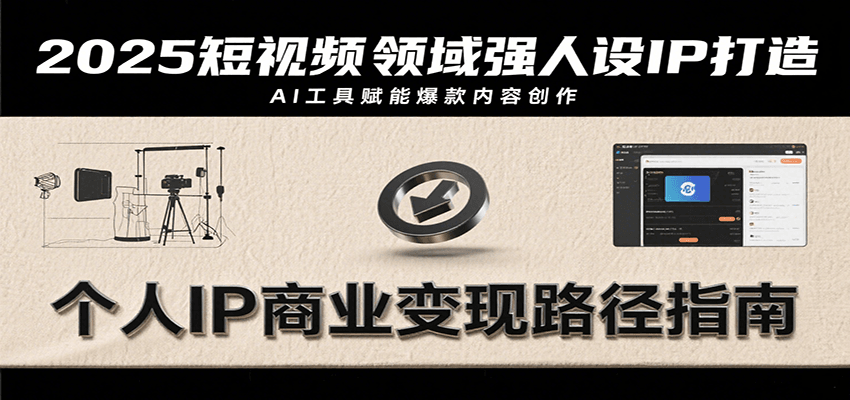 2025短视频领域强人设IP打造，结合爆款案例与AI工具应用，从个人出镜到商业成交转化-创富院
