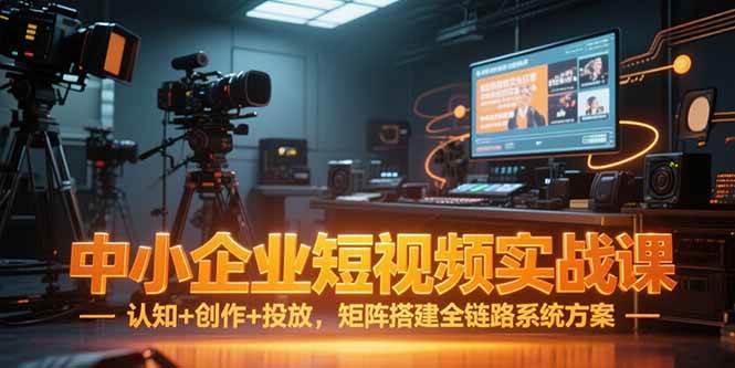 （15249期）中小企业短视频实战课，认知+创作+投放，矩阵搭建全链路系统方案-创富院