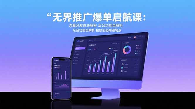 （15567期）无界推广爆单启航课：流量分发算法解密 后台功能全解析 投放前必知避坑点-创富院